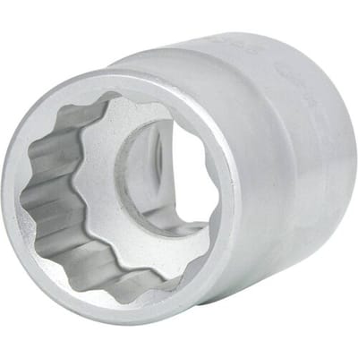 KS Tools - 12-kantige Korte Dop - Chroom-molybdeen Staal - 1/2" - DIN en ISO Norm