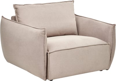 KUNES - Fauteuil - Taupe - Polyester