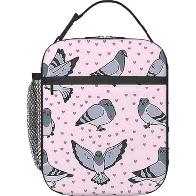 Schattige Cartoon Duiven Pak Geïsoleerde Lunchtas voor Vrouwen Kantoor Koeler Thermische Voedseldoos Draagbare Lunchboxen Container One Size