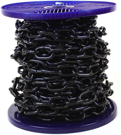 Zwarte Stalen Ketting Heavy Duty - Diverse Diameters en Lengtes (Op Rol of Op Maat)