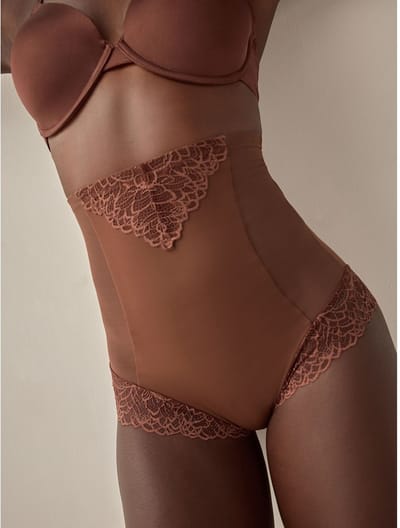 Next - Dames - Vormgevende slip met stevige buikcontrole en superhoge taille - Bruin