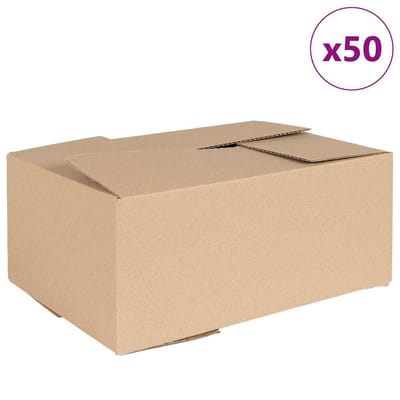 vidaXL - Vouwdoos - met - opslag - 50 - st - Naturel - 35 - x - 24 - x - 15 - cm - Karton