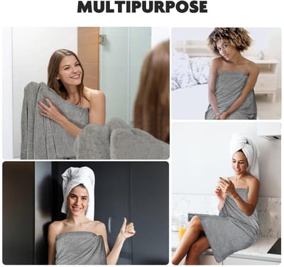 Unyqoos® Extra Grote Sneldrogende Microvezel Handdoek 100 cm x 200 cm Voor Douche en Sauna in Grijs