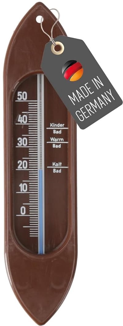 Analoge Badthermometer Bruin - Nauwkeurige Temperatuurmeter voor Baby & Peuterbad