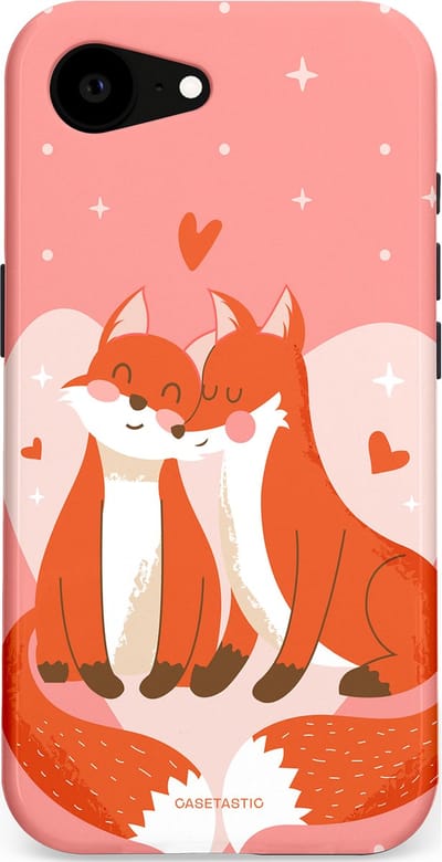 Casetastic Hoesje Geschikt voor Apple iPhone 16e Magsafe - Stijlvolle Beschermende Duo-layer Case - Vossenzoen