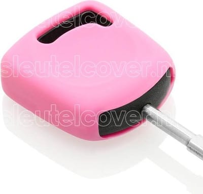 Autosleutel Hoesje geschikt voor Ford - SleutelCover - Silicone Autosleutel Cover - Sleutelhoesje Roze