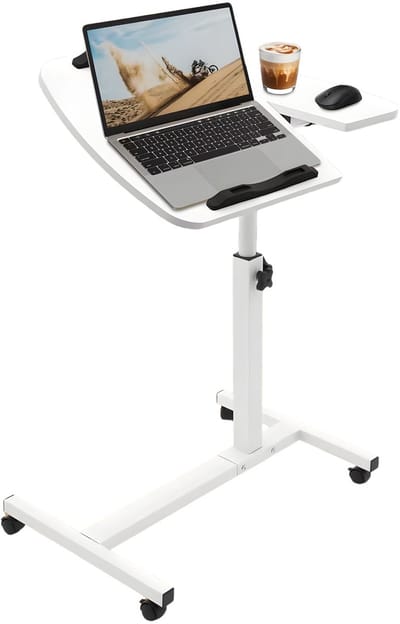 Sta-bureau – Voor Thuis en Kantoor – Kantelbaar en Hoogteverstelbaar 60–95 cm – Metaal/Spaanplaat, Zwart
