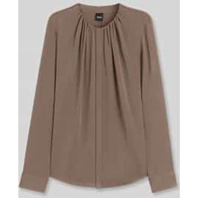 Regular fit blouse met lange mouwen van zijdemix model 'Banorah'