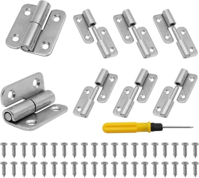 Set van 8 Verwijderbare Scharnieren, 3.8 cm, Vouwscharnieren, RVS Deurscharnieren voor Meubels, Kasten en Raamdecoratie