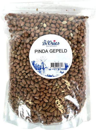 Pinda's Gepeld 2 Kg - De Vries - Natuurlijke Vogelvoeding - Herstluitbare Emmer