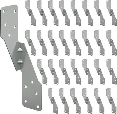 Versterkingsbandjes - Bevestigingsbeugels - Dakversteviging - Verzinkt staal - 30 stuks - Zilver