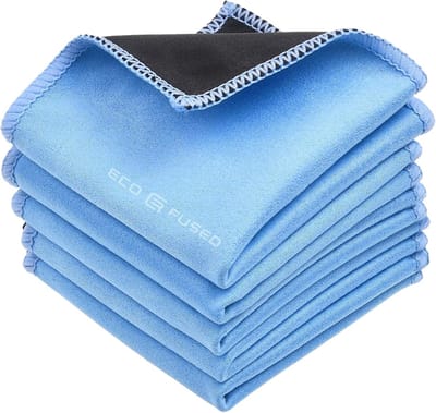 Microvezeldoekjes - 5-pack - 17 x 16cm - Dubbelzijdige reinigingsdoeken - Microvezel- en suède doek voor smartphones, lcd-tv, tablets, laptopschermen, cameralenzen en andere gevoelige oppervlakken