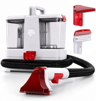 Dirt Devil Vlekkenreiniger DD1005 - Tapijtreiniger met Spray en Zuigfunctie - Reiniger voor Bank, Tapijt en Auto - 0,8L Watertank - 2 Opzetstukken Categorie: Vlekkenreiniger