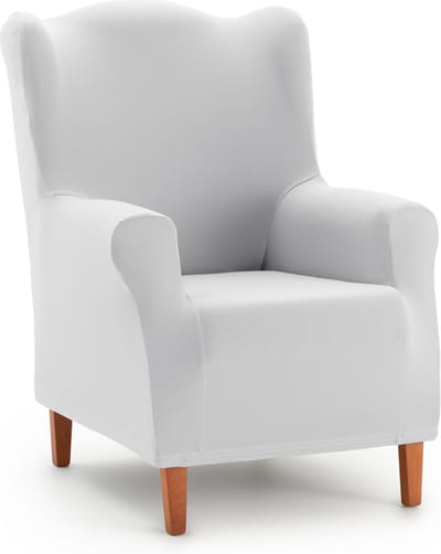 Belmarti® oorfauteuil Hoes Anza 70cm tot 100cm breed - Lichtgrijs - zachte, luxe stretchstof vormt moeiteloos naar je fauteuil - Premium kwaliteit