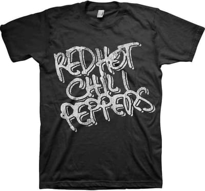 Red Hot Chili Peppers - Black & White Logo Heren T-shirt - S - Zwart