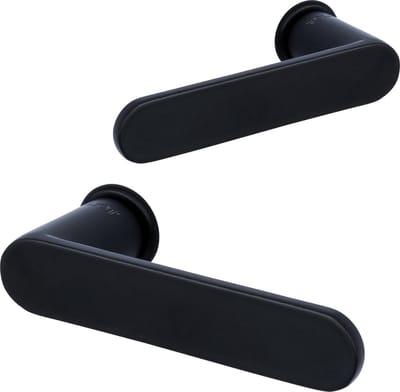 ELIOT® Deurklink op rond minimalistisch rozet - mat zwart - minirozet