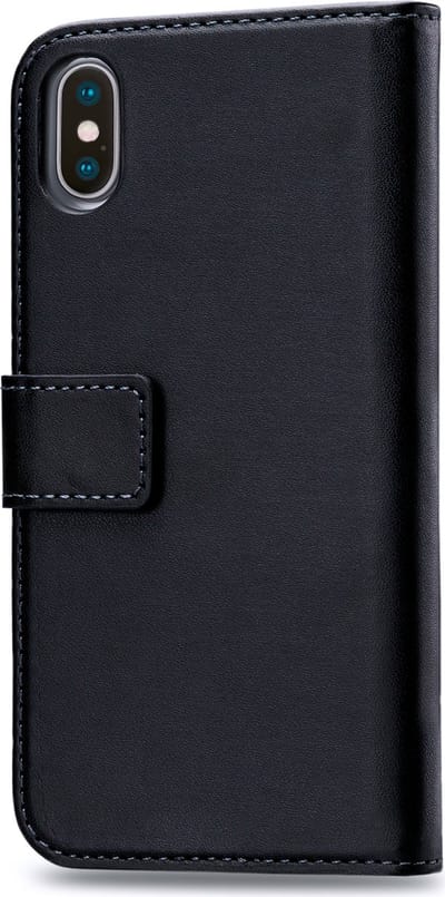 Mobilize Telefoonhoesje geschikt voor Apple iPhone X Hoesje | Mobilize Classic Gelly Wallet Bookcase | Pasjeshouder voor 2 Pasjes | Telefoonhoesje voor Pinpas / OV Kaart / Rijbewijs - Zwart