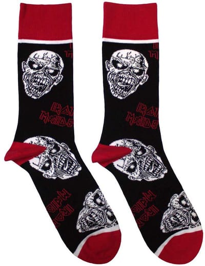 Iron Maiden - Eddie Skulls Enkelsokken - Zwart