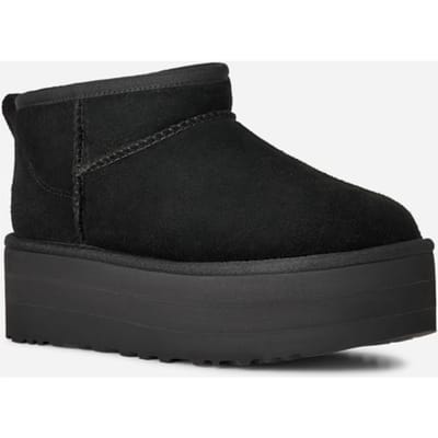 UGG® Classic Ultra Mini Platform voor dames  in Black, Maat 39, Suede