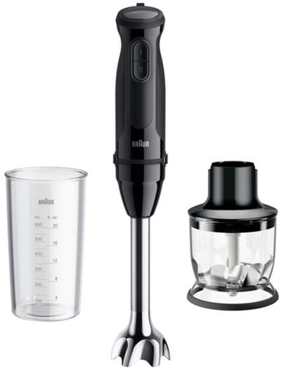 Braun MultiQuick 3 MQ30201M 0,6 l Staafmixer 900 W Zwart, Gesatineerd staal