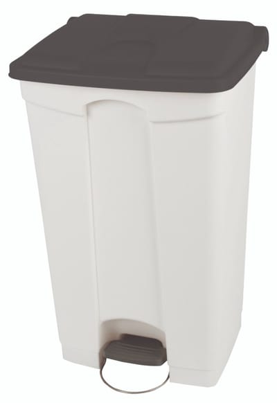 Pedaalemmer - Container met deksel - Verrijdbaar - HACCP - 90 liter - Grijs