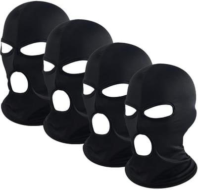 Dailygoods- Bivakmuts 4 Stuks - Bivakmuts met 3 Gaten - Winddicht - UV-Bescherming - Lichtgewicht - Zacht en Ademend - Balaclava