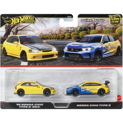 Hot Wheels Premium 2-Pack 2025 Mix 2 99 Honda Civic Type R (EK9) & 24 Honda Civic Type-R