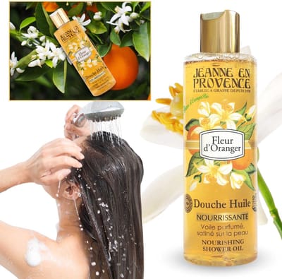 Jeanne en Provence Voedende Doucheolie, oranjebloesem, natuurlijke 250 ml