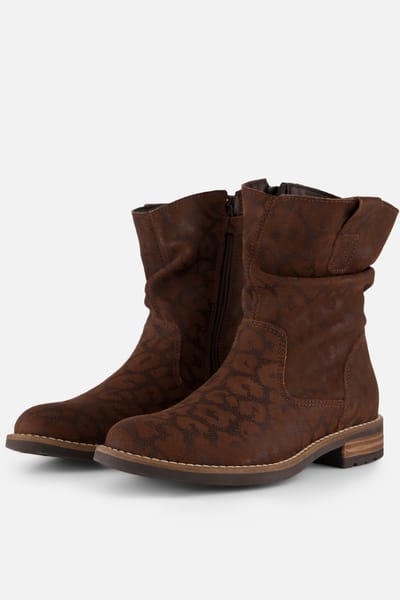 Muyters Plooilaarzen Leopard bruin Suède - Maat 28 - Kinderschoenen