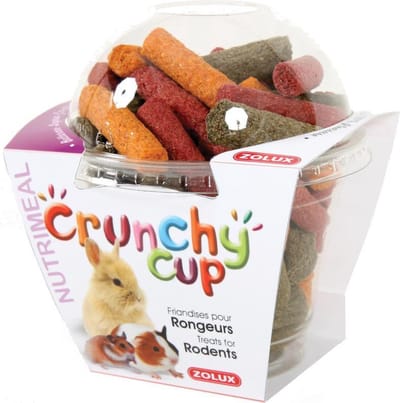 Zolux Crunchy Cups Sticks - Knaagdiersnack - Luzerne&Wortel&Biet
