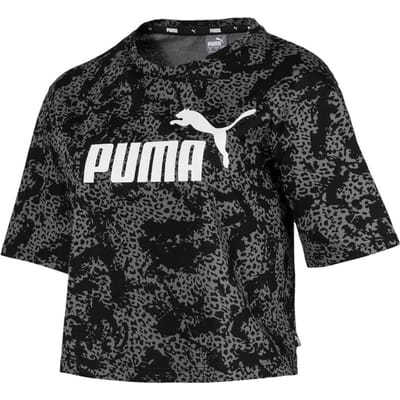 Puma Elevated Essentials Cropped Logo AOP T-shirt Dames Top 580392 01