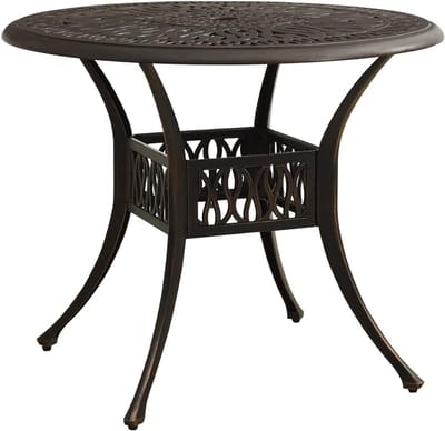 Tuinset Tafel 90x90 cm Gietaluminium Brons