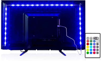 JeiibrZui LED-Lamp Voor Tv - TV-Verlichting Achter - Verlicht Elke Kant Van Uw TV Met 5050 LED-Strip En Afstandsbediening - 1 - Blauw