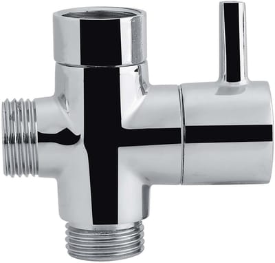 Dailygoods- Slangensplitser T-vormig - Verchroomd Messing - Douchearm Omstelling - Wandmontage - Handdouche - Effectieve Watercontrole