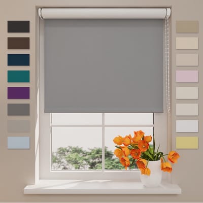 Rolgordijn Easy Verduisterend - Steel Grey - 40 x 190 cm