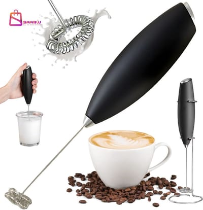 Elektrische Melkopschuimer – Melkopschuimer Mini & Handmatig – Koffie Mixer voor Cappuccino, Latte, Chocolademelk – Melkopschuimers voor Thuis – koffiezetapparaat – koffiemachines – 72319