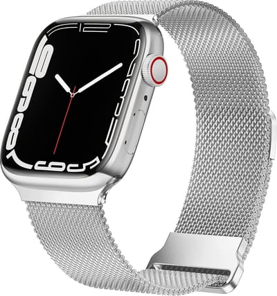 Strap-it Milanese band - Geschikt voor Apple Watch bandje - Series 1/2/3/4/5/6/7/8/9/10/11/SE/SE2/SE3 - Zilver - Luxe RVS bandje met magneet sluiting - Milanees iWatch bandje voor maat: 38 / 40 / 41 / 42mm