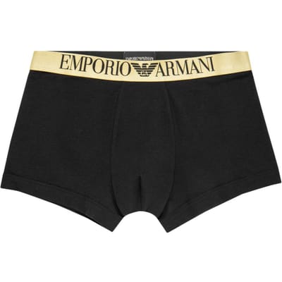 Emporio Armani Herfst/Winter 24 Ademende Boxershorts met Middelhoge Taille Herenondergoed Zwart 111389-4F595-00020 M beige