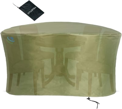 Tuinmeubelhoes Rond - Terrastafel Beschermhoes - Meubels Beschermen - Heavy Duty Oxford - 75x120cm - Grasgroen