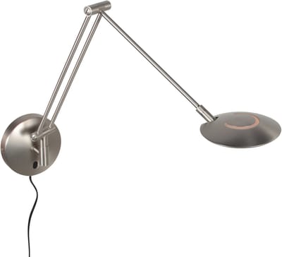 Steinhauer Exclusive - wandlamp - Zenith2 - staal - kunststof metaal - bedlampje - LED - 4392ST