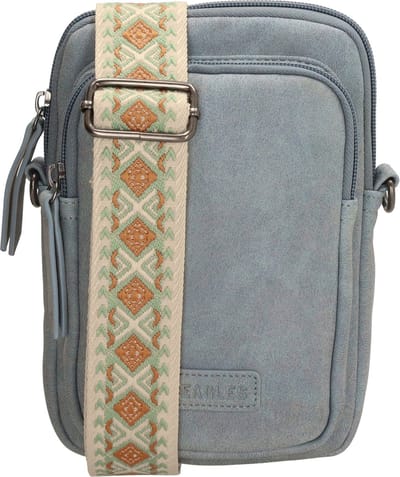 Beagles Malaga Crossbody Telefoontasje - Trendy Schouderband - Premium Leatherlook - Lichtblauw