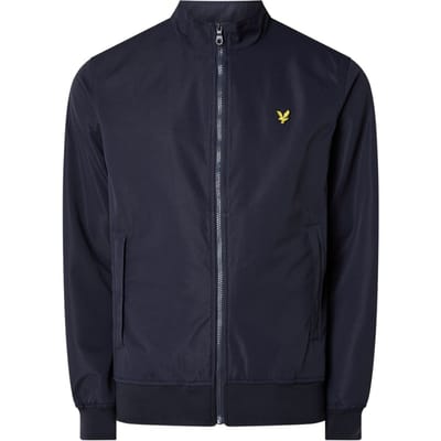 Lyle & Scott Outdoorjas Mesh Backed Funnel Neck Jacket Blauw