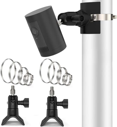 Camerahouder Set - Montagebeugel Buiten - Beveiligingscamera Installatie - Verstelbaar Mastontwerp - 2 Stuks - Zwart