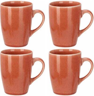 Siaki Koffiemok / theemok Faye - terra - set 4x - 340 ml - mokken - kerammiek - tas