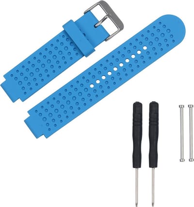 Siliconen bandje - geschikt voor Garmin Forerunner 220 / 230 / 235 / 620 / 630 / 735XT / Approach S20 / S5 / S6 - blauw