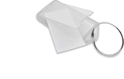 CombiCraft Openklapbare Sleutellabels Transparant 60 x 27 mm - 100 stuks