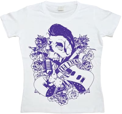 Hybris Dames-T-shirt 'The King Is Dead' Girly SH-5-15179-LFH2-7