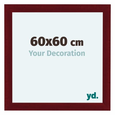 Your Decoration - Fotolijst 60x60 cm - MDF - Wijnrood Geveegd - Como