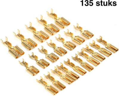 135x Krimp connector met isolatiehoes in 3 verschillende maten / Female-Male / HaverCo