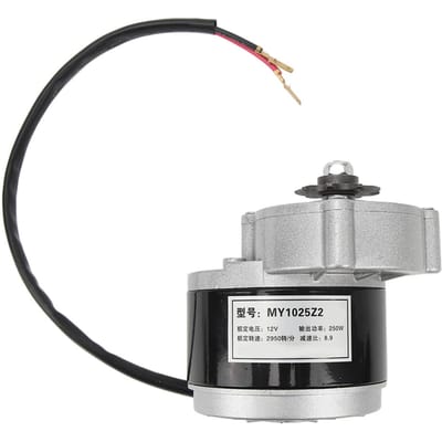 12V 250W MY1025Z2 Tandwielreductie Elektrische Motor Drie Draads Controller met Knoppenschakelaar Elektrische Fiets Modificatie Kit gray
